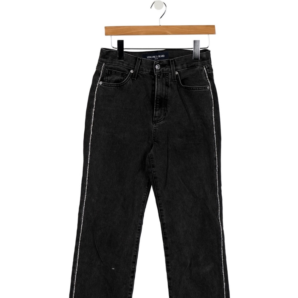 Veronica Beard High Rise Black Wide Leg Jeans